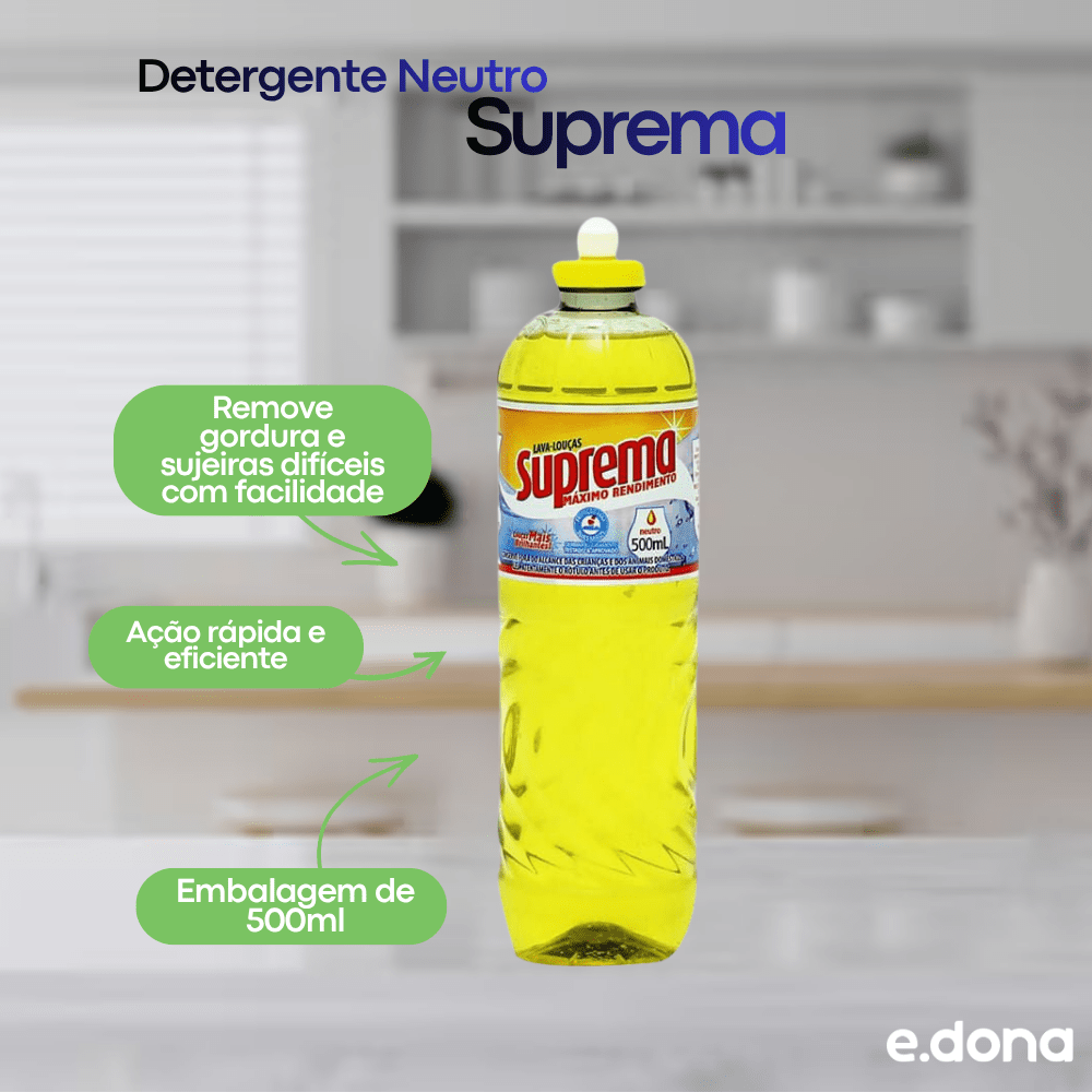 Detergente Neutro Suprema 500ml - e - dona