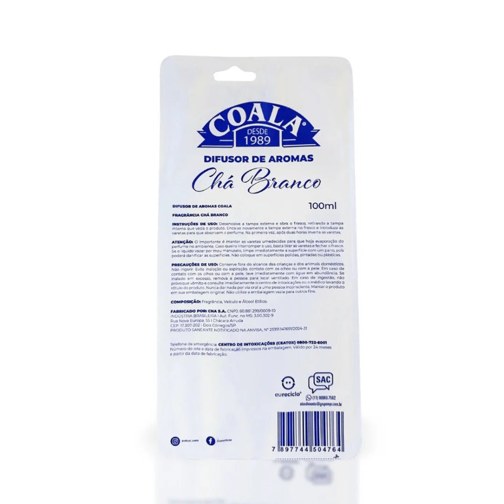 Difusor 100ml Chá Branco Coala - e - dona