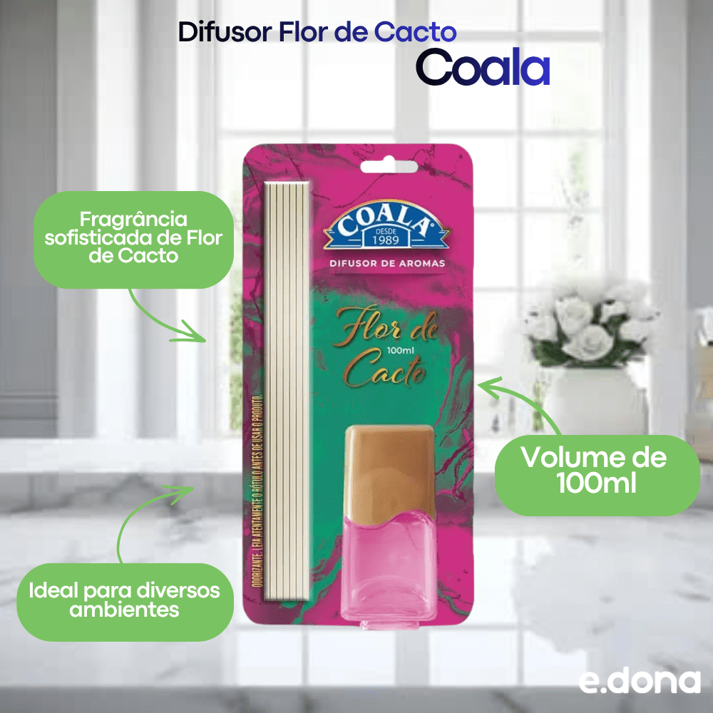 Difusor 100ml Flor de Cacto Coala - e - dona