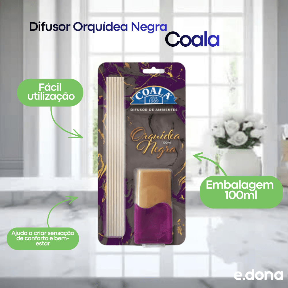 Difusor 100ml Orquídea Negra Coala - e - dona