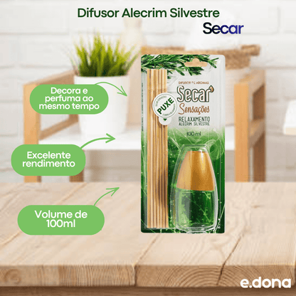 Difusor Alecrim Silvestre Secar 100ml - e - dona