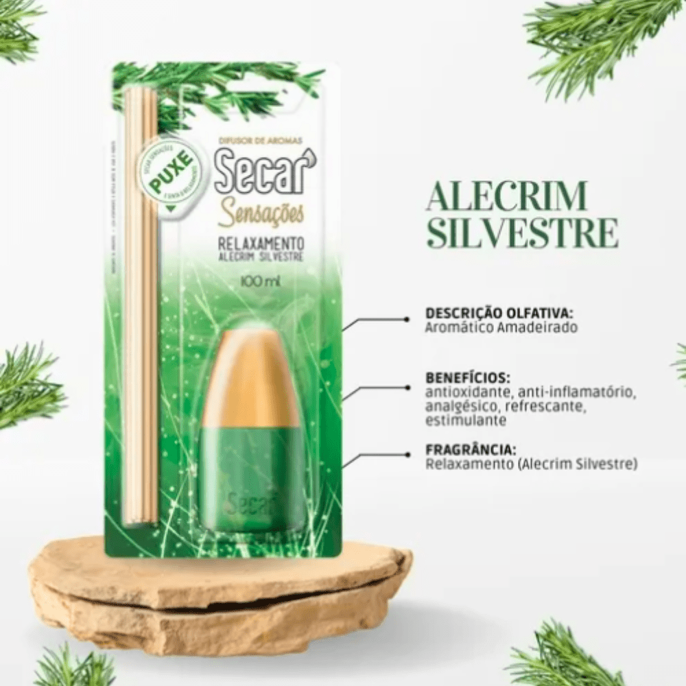 Difusor Alecrim Silvestre Secar 100ml - e - dona