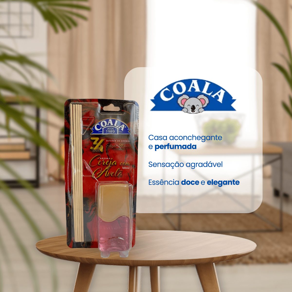 Difusor de Aromas Cereja com Avelã Coala 100ml - e - dona