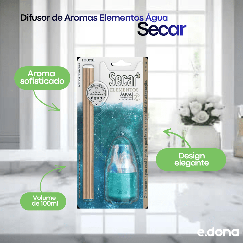 Difusor de Aromas Elementos Água Secar 100ml - e - dona