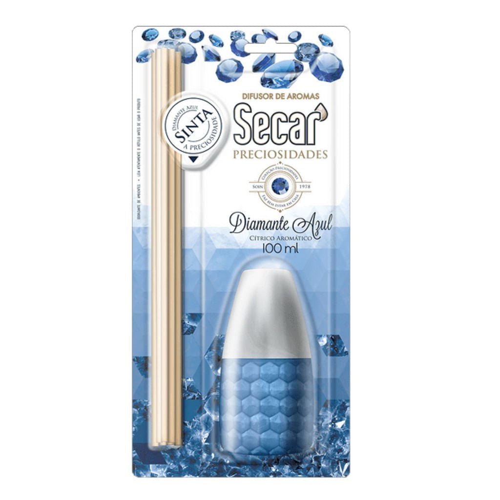 Difusor Diamante Azul Preciosidade Secar 100ml - e - dona