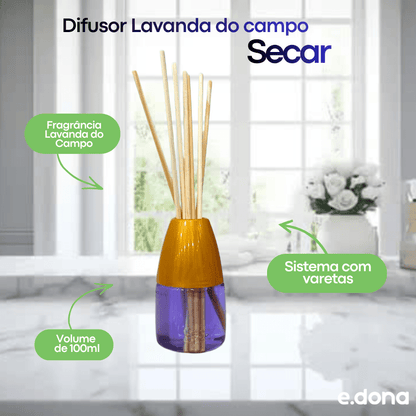 Difusor Lavanda do campo Secar 100ml - e - dona