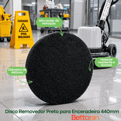 Disco Removedor Preto para Enceradeira 440mm Bettanin - e - dona