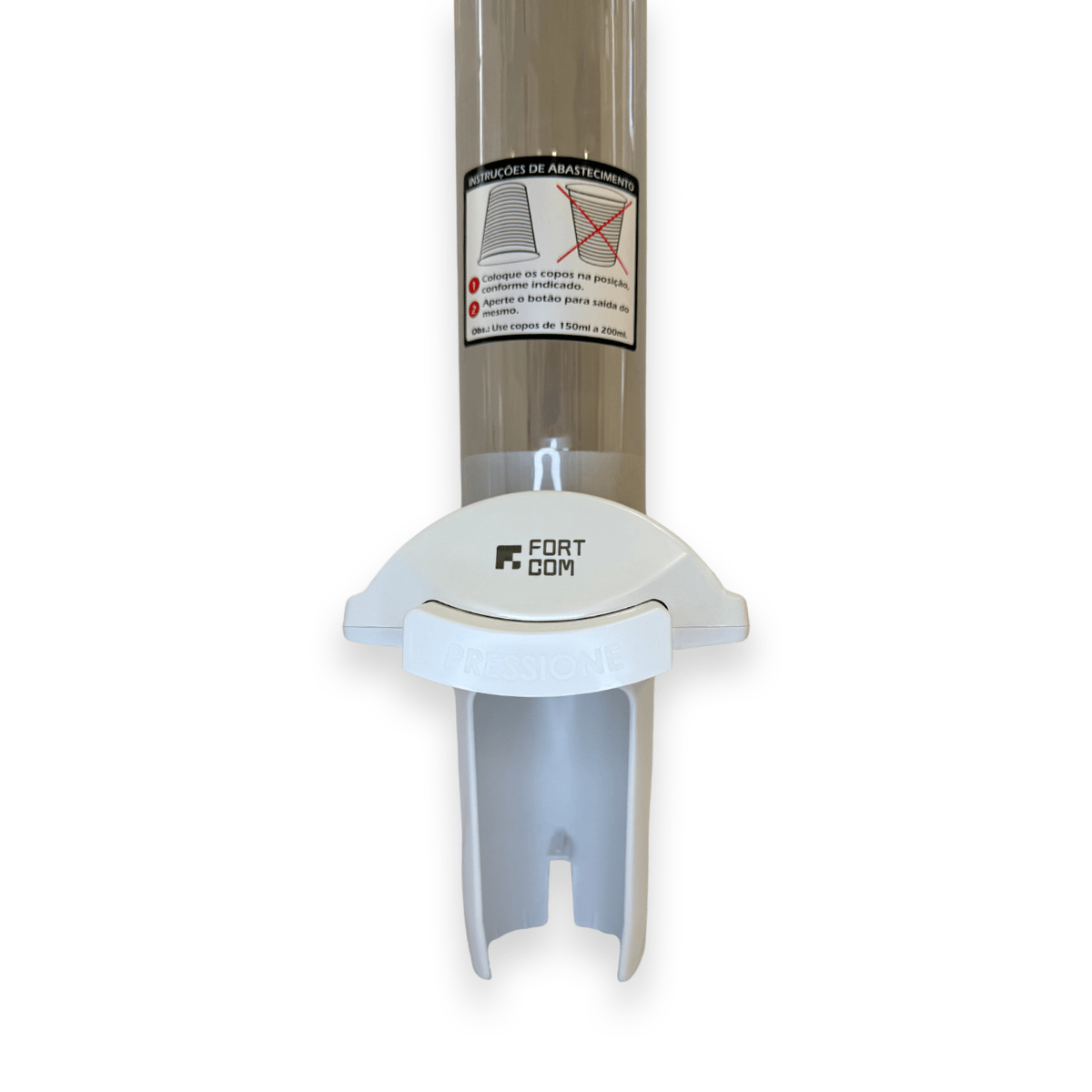 Dispenser de Acrílico para Copos 180/200ml com dosador Fortcom - e - dona