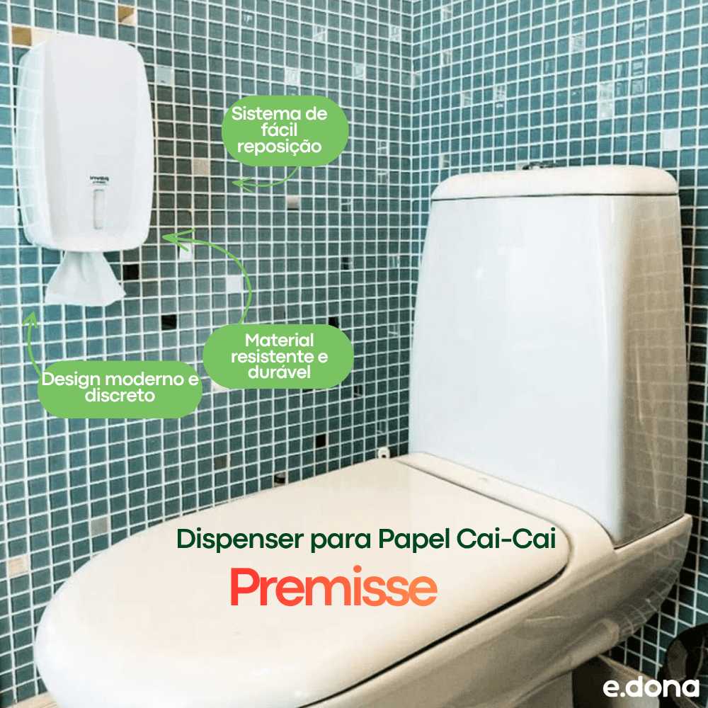 Dispenser para Papel Cai - Cai Invoq branco Premisse - e - dona