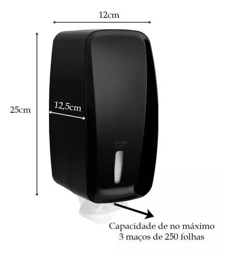 Dispenser para Papel Cai - Cai Invoq preto Premisse - e - dona