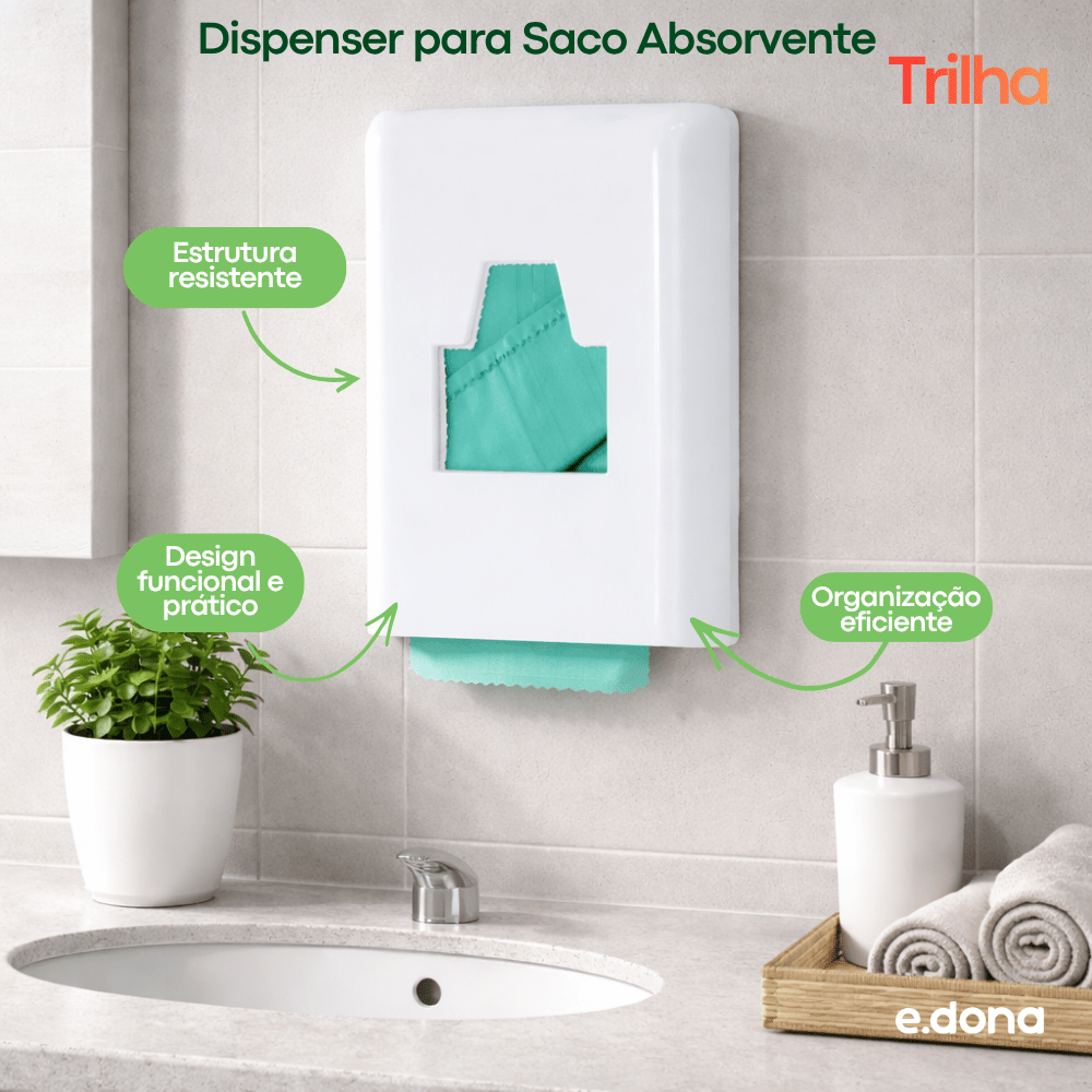 Dispenser para Saco Absorvente Trilha - e - dona