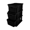 Gaveteiro de Chão Juta 3 Gavetas 15L Preto