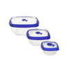 Kit 3 Potes Quadrados Sanremo Azul