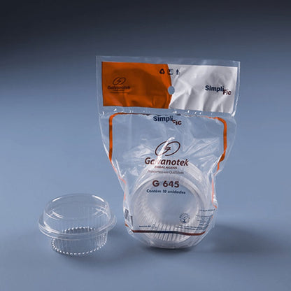 Embalagem Redonda com tampa G645SF Galvanotek com 10 unidades de 120ml Ideal para doces - e - dona