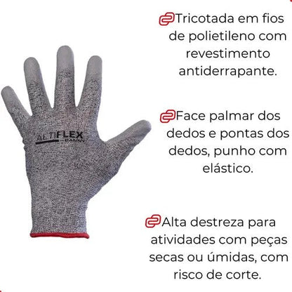 EPI | Luva Altiflex P Cinza Danny - e - dona