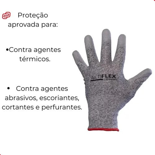 EPI | Luva Altiflex P Cinza Danny - e - dona
