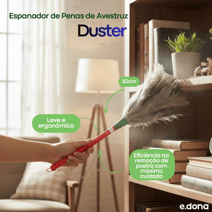 Espanador de Penas de Avestruz MD 30cm Duster - e - dona