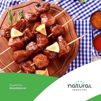Espeto de Bambu para Churrasco 25cm Natural com 100 unidades - e - dona