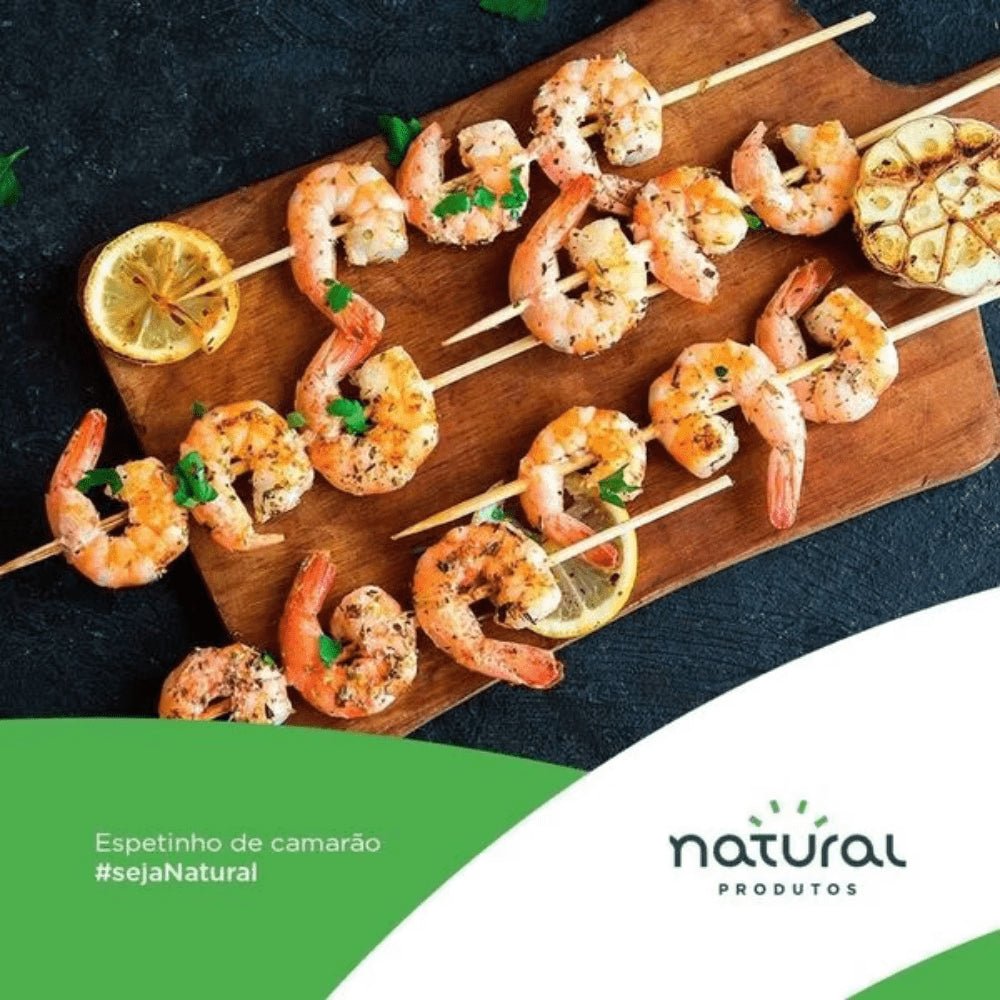 Espeto de Bambu para churrasco 25cm Natural com 50 unidades - e - dona