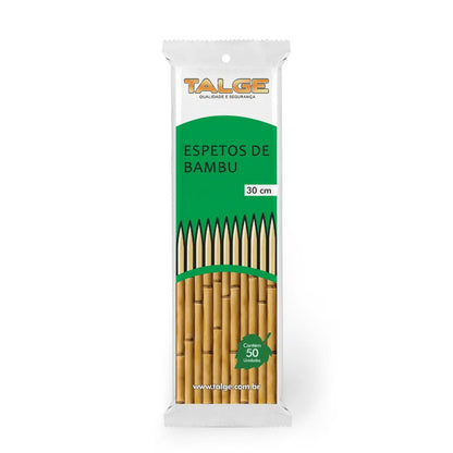 Espeto para churrasco Bambu 30cm Talge com 50 unidades - e - dona