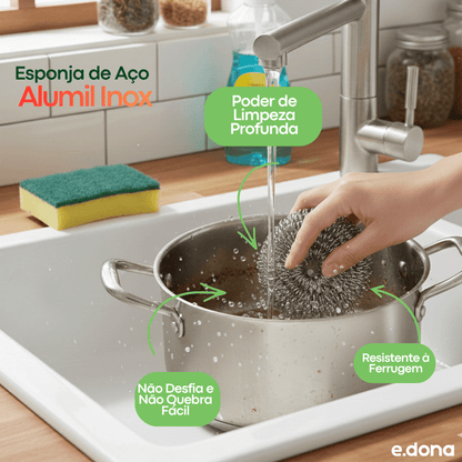 Esponja de Aço Alumil Inox Start 1 unidade - e - dona
