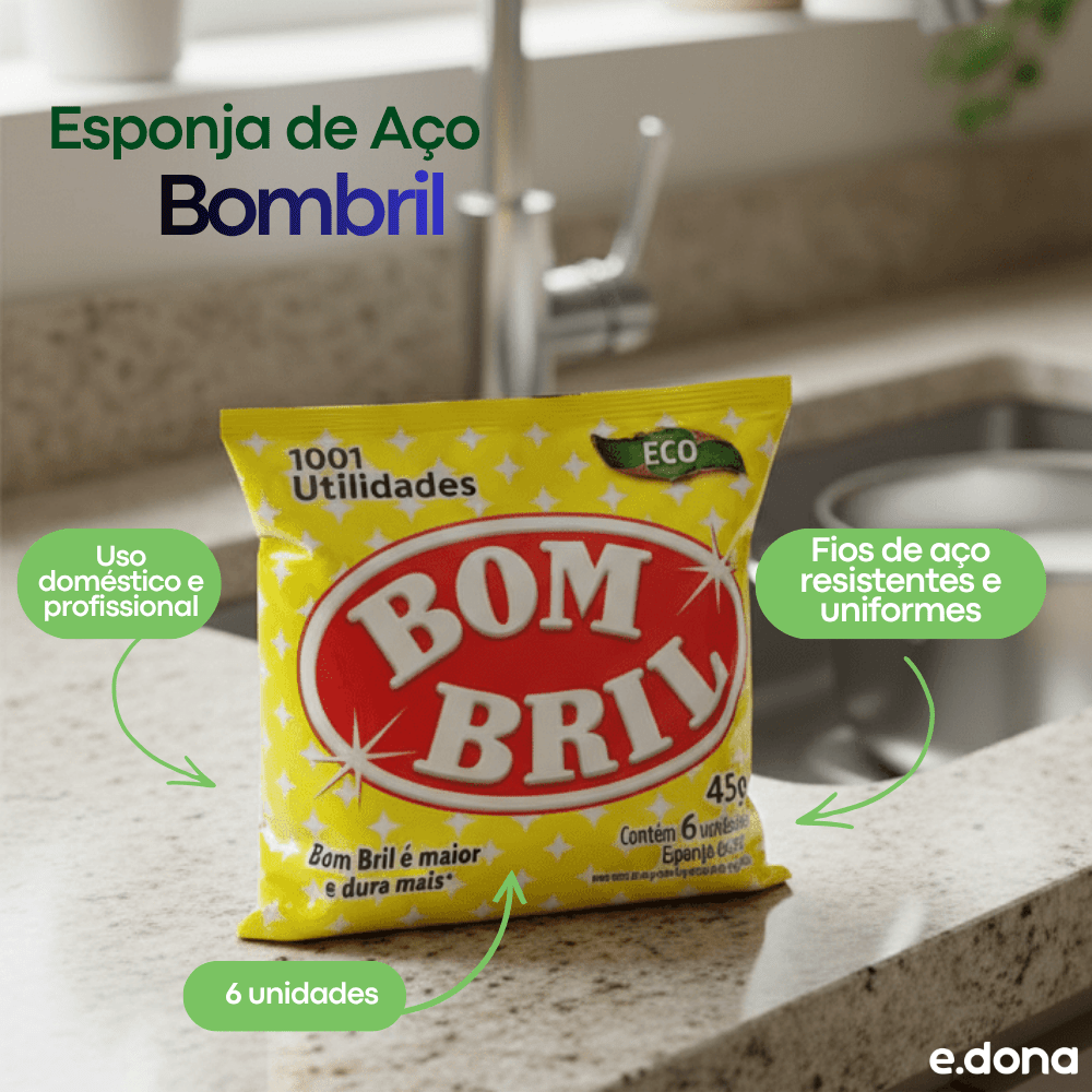 Esponja de Aço Bombril 45g - e - dona