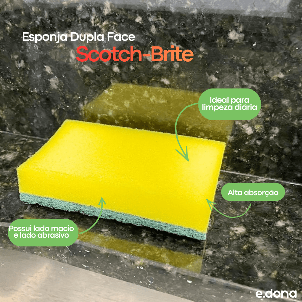 Esponja Dupla Face Scotch - Brite 1 Unidade - e - dona