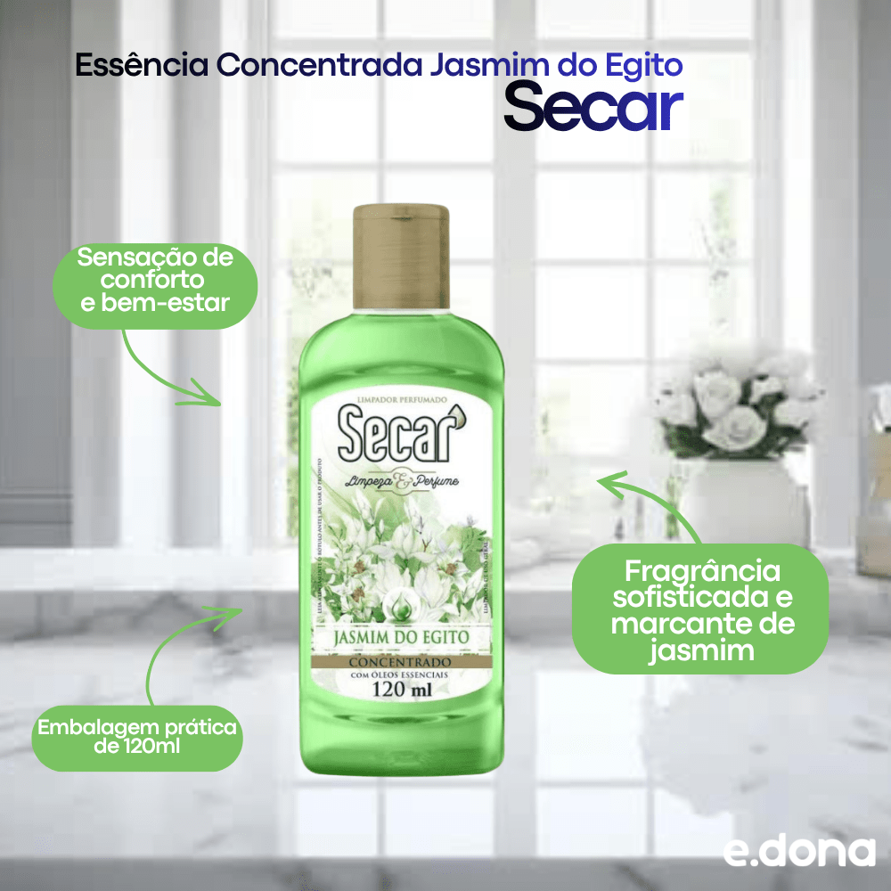 Essência Concentrada Jasmim do Egito Secar 120ml - e - dona