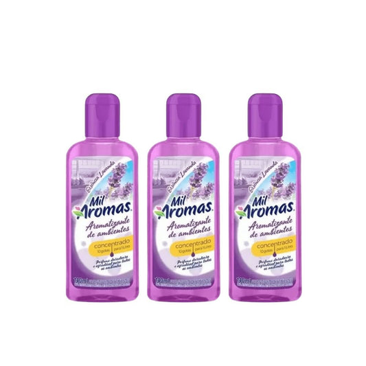 Essência Concentrada Lavanda Mil Aromas 140ml com 3 unidades - e - dona