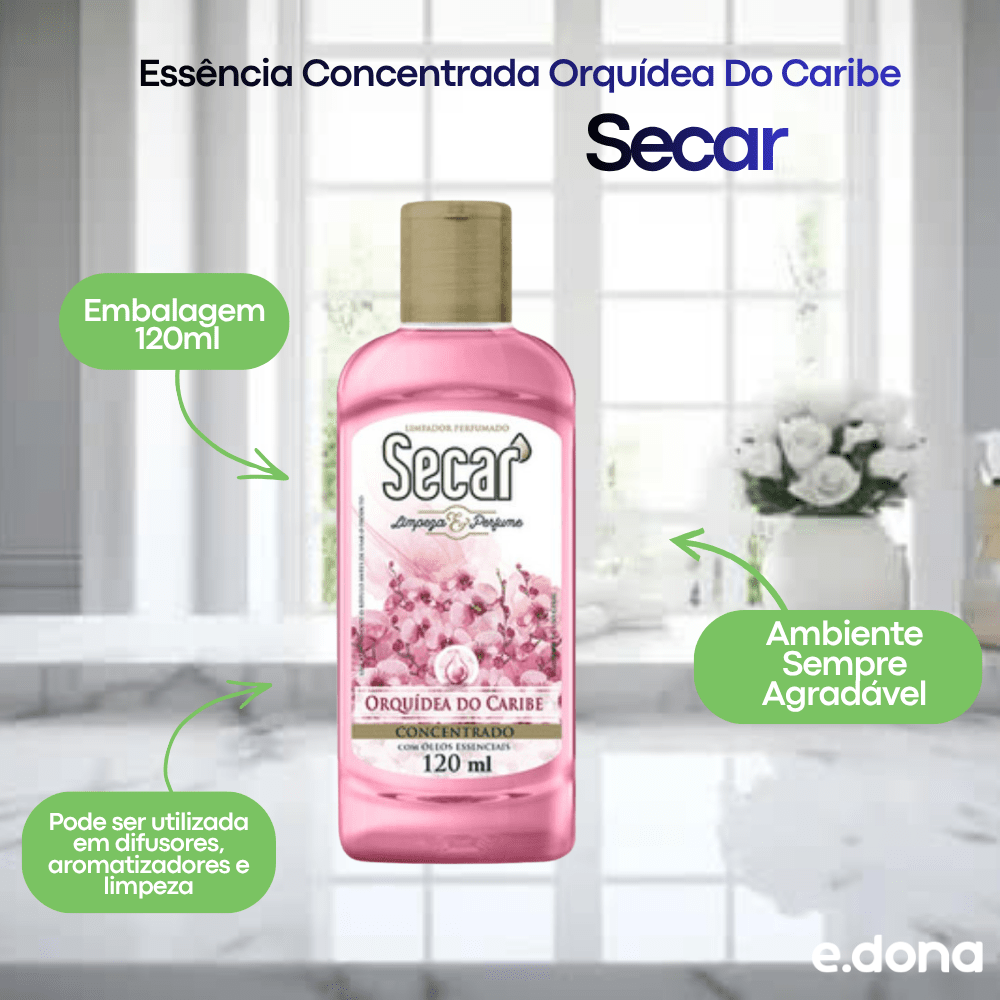 Essência Concentrada Orquídea Do Caribe Secar 120ml 1 unidade - e - dona