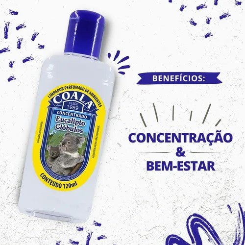 Essência Concentrado Eucalipto Glóbulos Coala 120ml com 3 unidades - e - dona