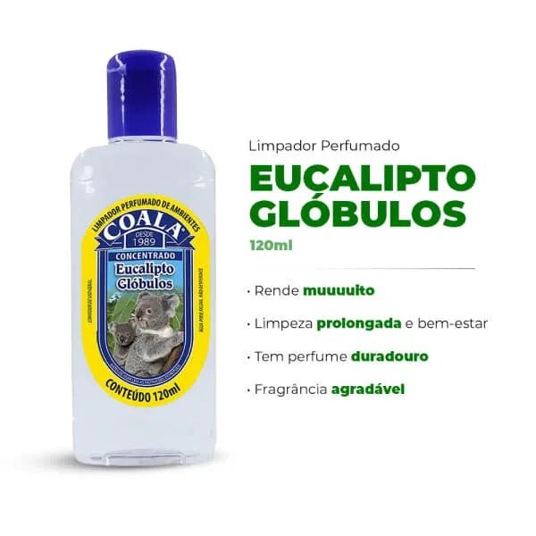 Essência Concentrado Eucalipto Glóbulos Coala 120ml com 3 unidades - e - dona