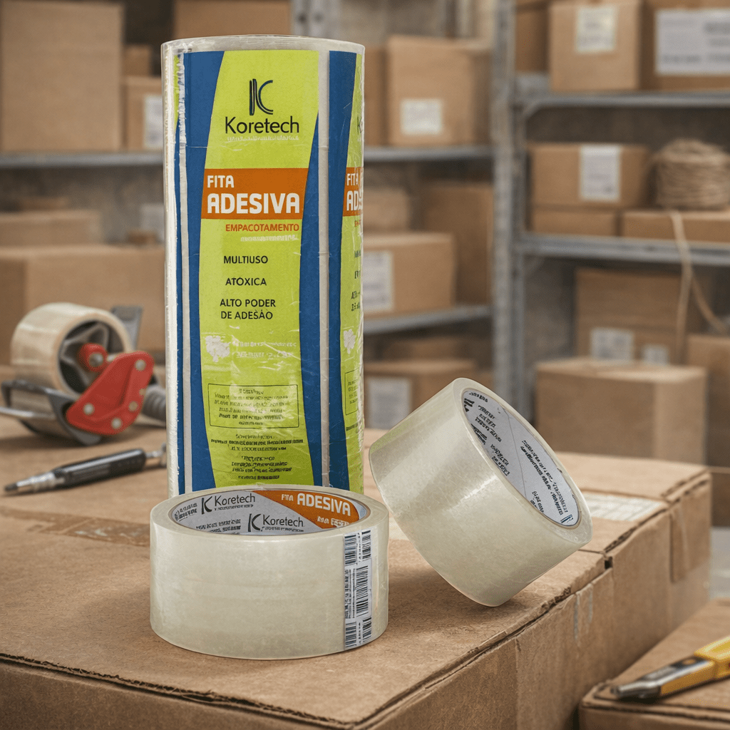 Fita Adesiva Transparente 48mmx45m Koretech com 5 unidades - e - dona