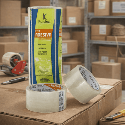 Fita Adesiva Transparente 48mmx45m Koretech com 5 unidades - e - dona