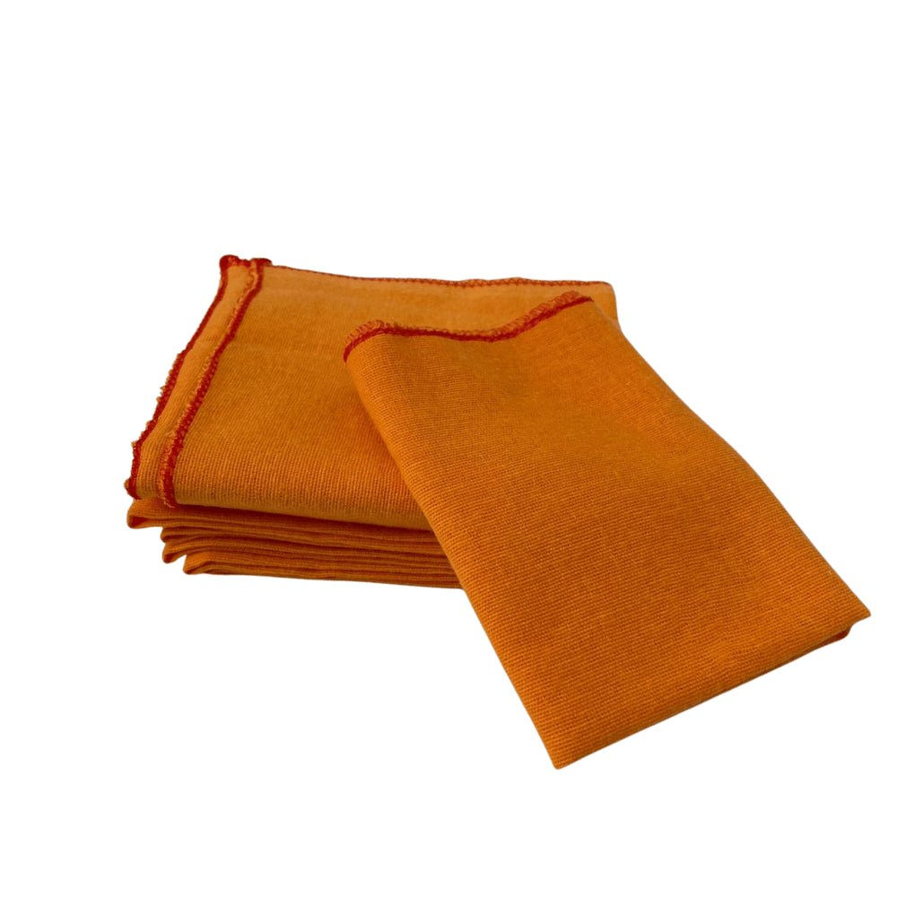 Flanela Laranja Caebi 28x28 com 12 unidades - e - dona