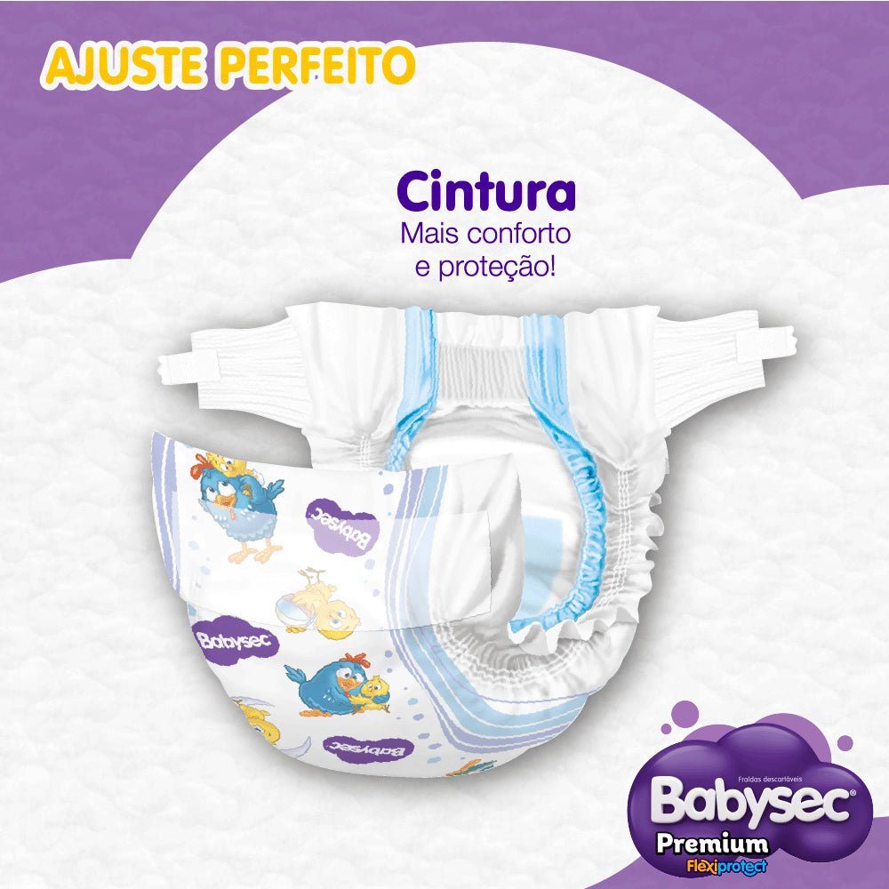 Fralda Babysec Premium Mega M com 32 unidades - 5 a 9,5kg - e - dona