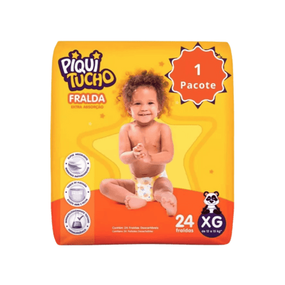Fralda Piquitucho Mega XG com 24 Unidades - e - dona