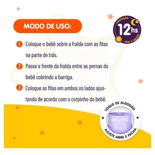 Fralda Piquitucho Mega XXG com 20 Unidades - e - dona