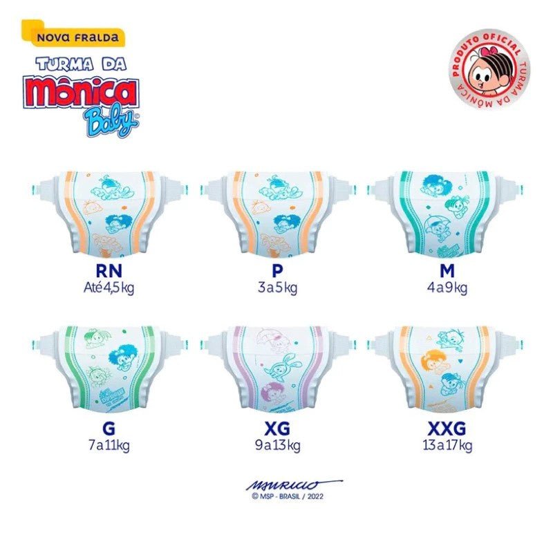 Fralda Turma da Mônica Baby XG com 26 unidades - 9 a 13 kg - e - dona
