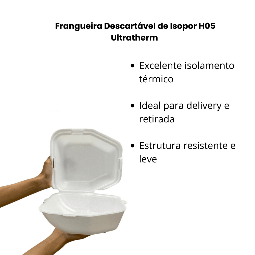 Frangueira Descartável de Isopor H05 Ultratherm com 50 Unidades - e - dona