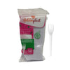 Garfo para Sobremesa 12,5cm Branco Biodegradável Goldenplast com 50 unidades