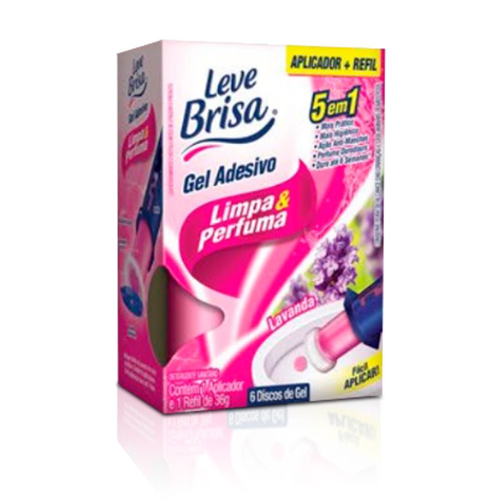 Gel Adesivo Sanitário Lavanda Leve Brisa aplicador e refil com 6 aplicações - e - dona