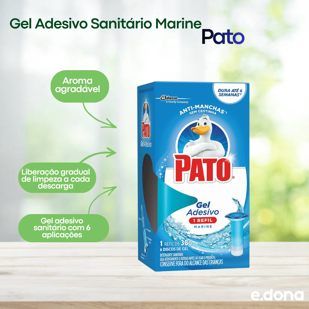 Gel Adesivo Sanitário Marine Refil Pato 38g com 6 aplicações - e - dona