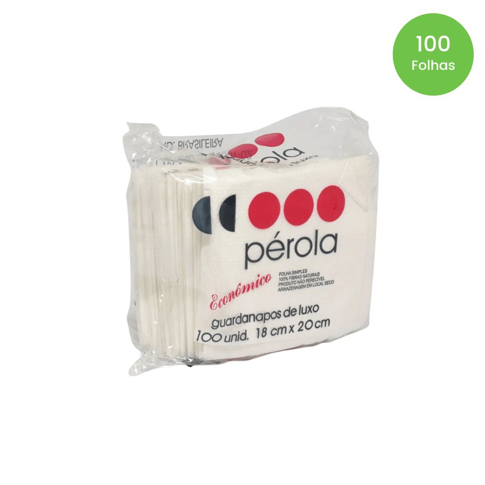 Guardanapo 18x20 folha simples Pérola com 100 folhas - e - dona