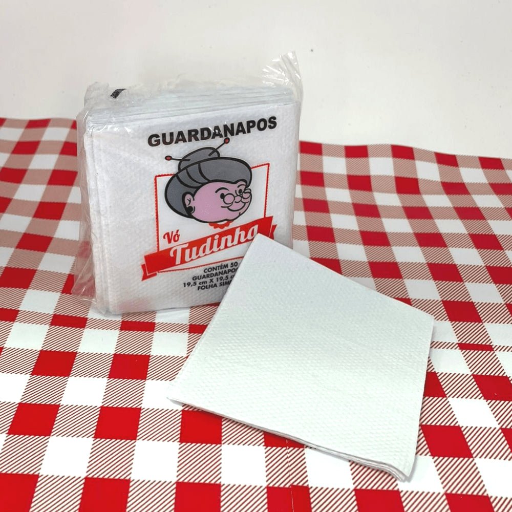 Guardanapo 19,5x19,5cm Vó Tudinha Folha Simples com 100 folhas - e - dona