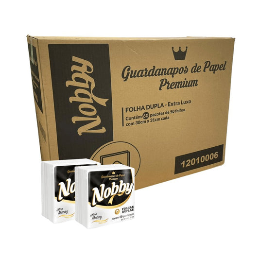 Guardanapo 30x31cm Folha Dupla Nobby com 3.000 folhas - e - dona