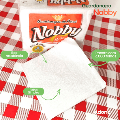 Guardanapo 30x31cm Folha Simples Nobby - 3.000 Folhas - e - dona