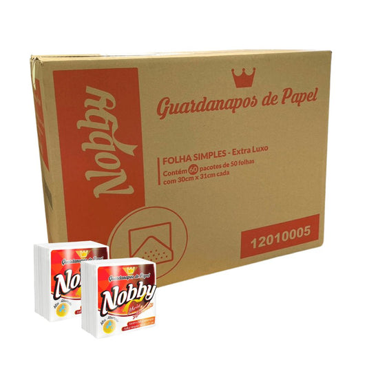 Guardanapo 30x31cm Folha Simples Nobby com 3.000 folhas - e - dona