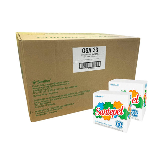 Guardanapo 33x30cm folha simples Santepel com 2.400 folhas - e - dona