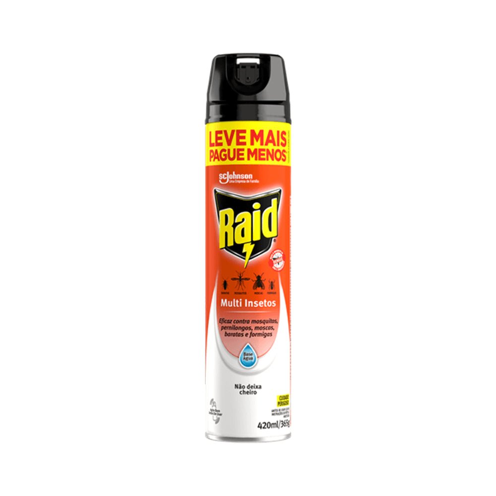 Inseticida Raid Multi insetos aerosol 420ml - e - dona